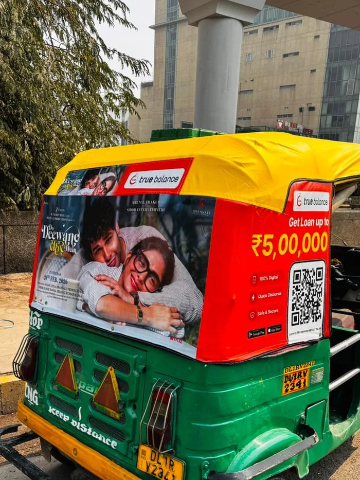 Auto-rickshaw branding advertising campaign by Adelite Media in India