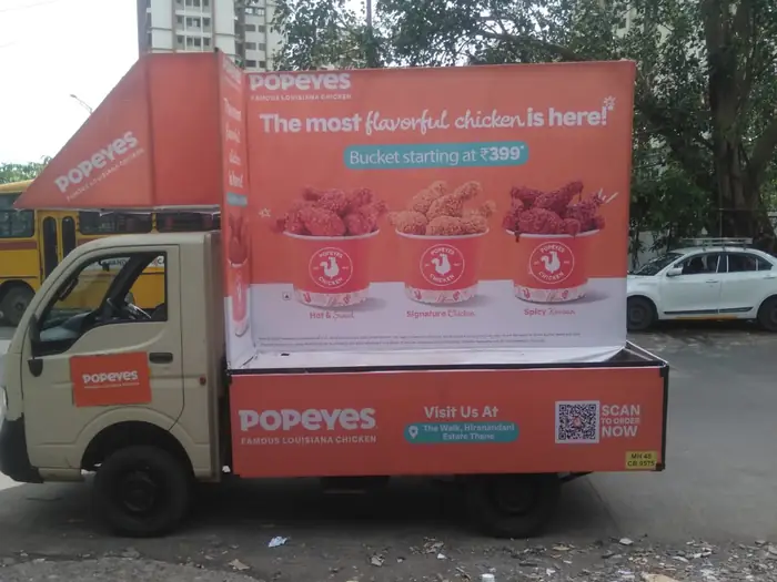 Mobile van branding advertising campaign by Adelite Media in India